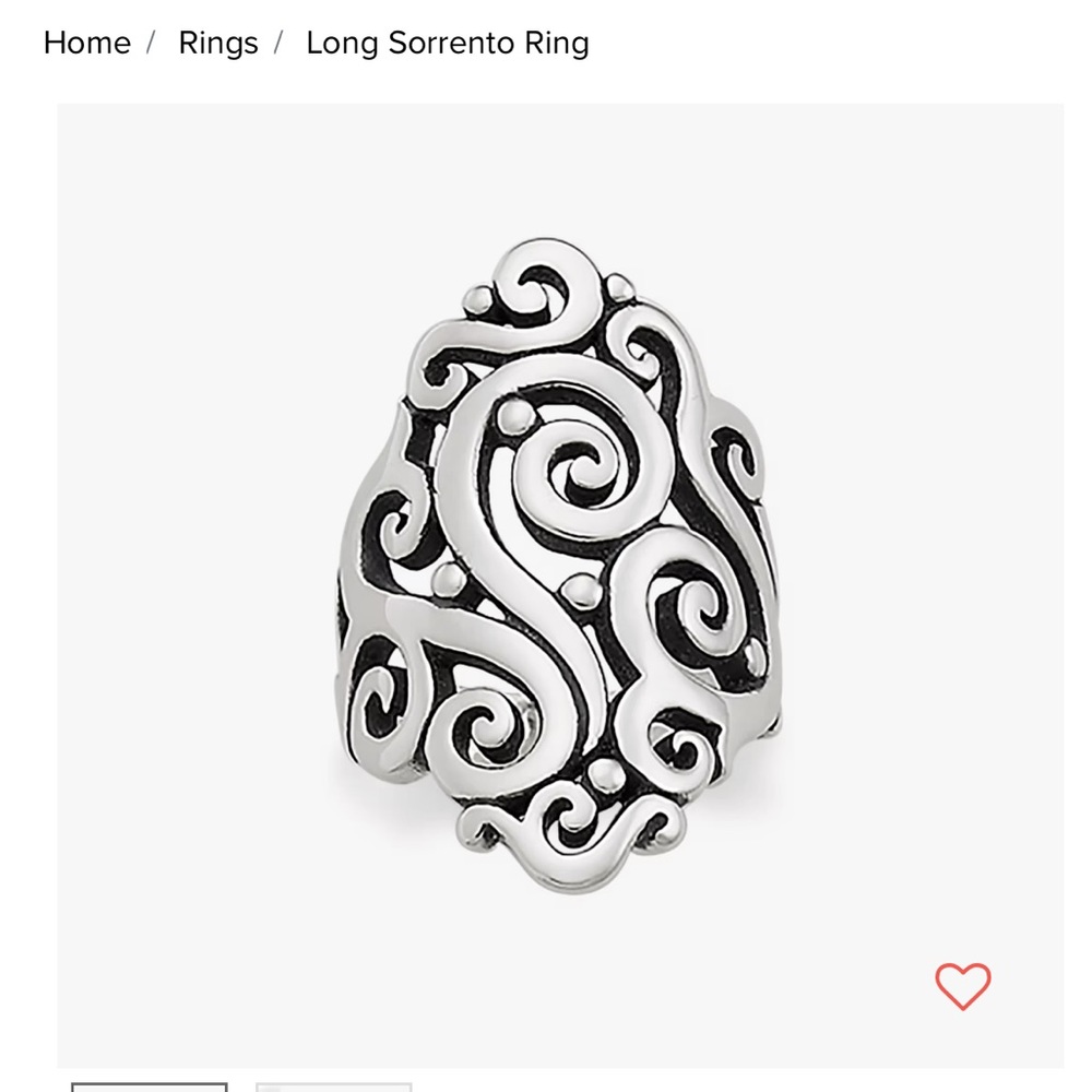 James Avery long Sorrento ring